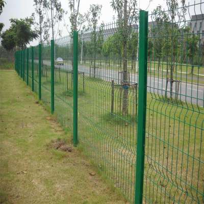 Decorative Security 3D Curved PVC Coated Wire Mesh Fencing For Airport