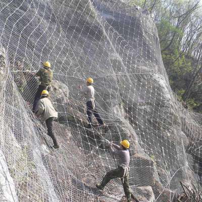 SNS flexible slope protection netting galvanized rockfall security metal mesh netting