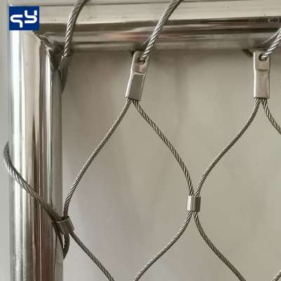 Strong toughness 316 L stainless steel rope mesh net for animal fence