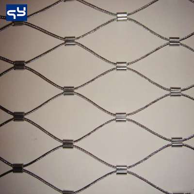 Factory OEM high flexibility 316L stainless steel knotted rope mesh