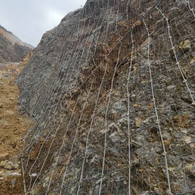 SNS slope protection system rockfall barrier security hexagonal mesh rockfall netting