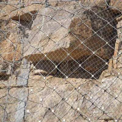 Flexible mountain rockfall netting slope protection netting mesh