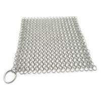 Cast iron Cleaner Stainless-Steel Chainmail Scrubber for Skillet, Pan, Griddle and Wok by Utopia Kitchen