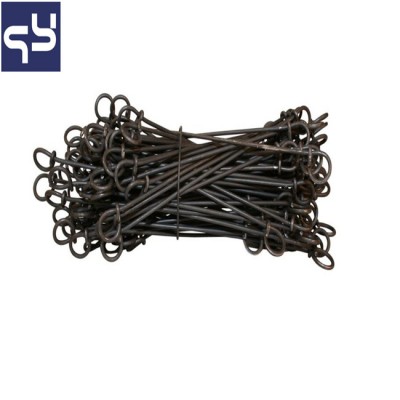 Provide 6" 8" 12" Black Annealed Double Loop Rebar Wire Ties