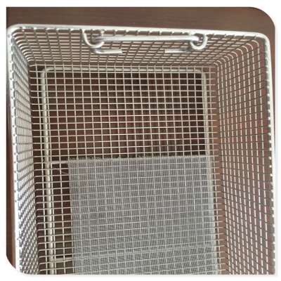 304 stainless steel wire mesh kitchen basket /stainless steel storage baskets