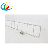 Galvanized steel shelf with wire dividers for industrial warehouse